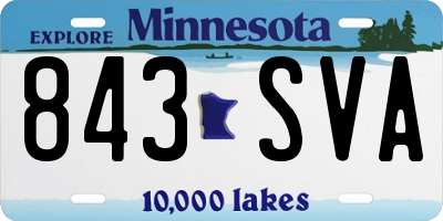 MN license plate 843SVA