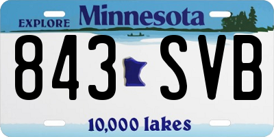 MN license plate 843SVB