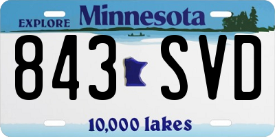 MN license plate 843SVD