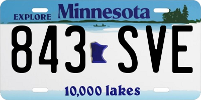 MN license plate 843SVE