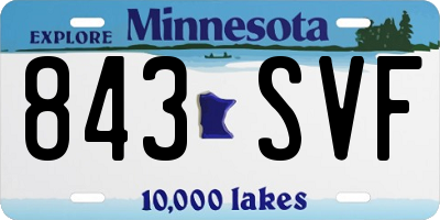 MN license plate 843SVF