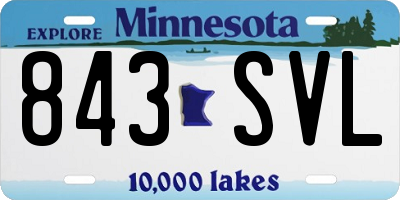 MN license plate 843SVL