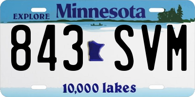 MN license plate 843SVM