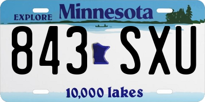MN license plate 843SXU