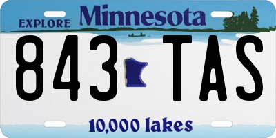 MN license plate 843TAS