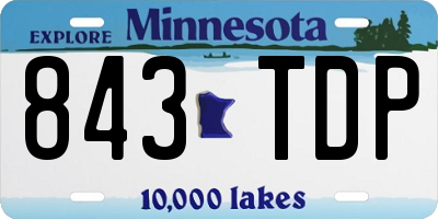 MN license plate 843TDP