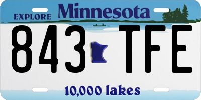 MN license plate 843TFE