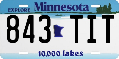MN license plate 843TIT
