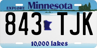 MN license plate 843TJK