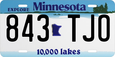 MN license plate 843TJO
