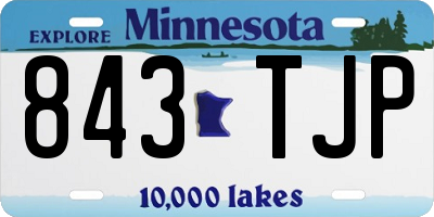 MN license plate 843TJP