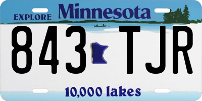 MN license plate 843TJR