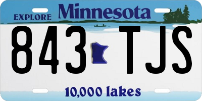 MN license plate 843TJS