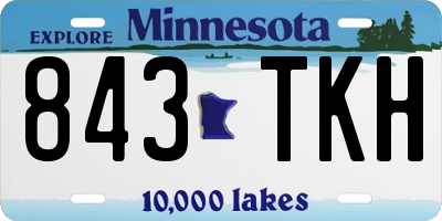 MN license plate 843TKH