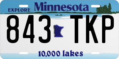 MN license plate 843TKP