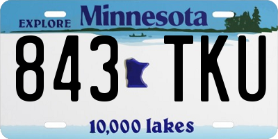 MN license plate 843TKU