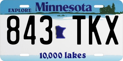 MN license plate 843TKX