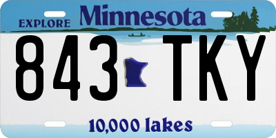 MN license plate 843TKY