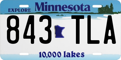 MN license plate 843TLA