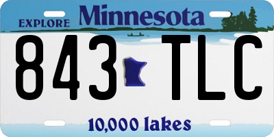 MN license plate 843TLC