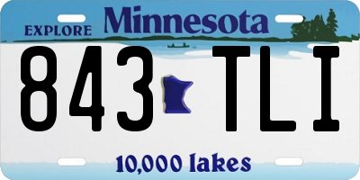 MN license plate 843TLI