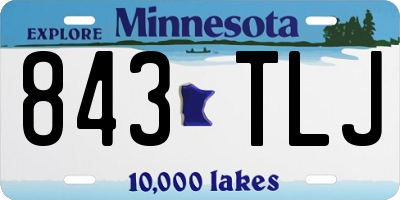 MN license plate 843TLJ