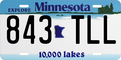 MN license plate 843TLL