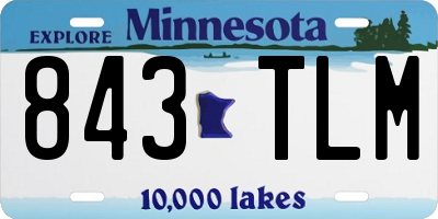 MN license plate 843TLM