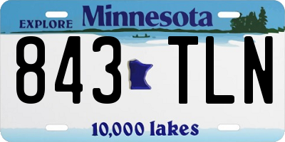 MN license plate 843TLN