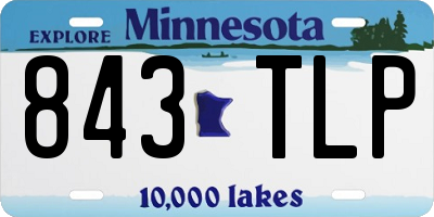 MN license plate 843TLP