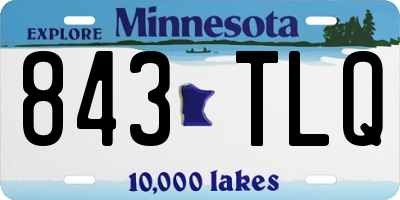 MN license plate 843TLQ