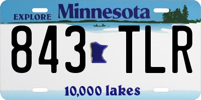 MN license plate 843TLR
