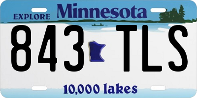 MN license plate 843TLS