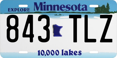 MN license plate 843TLZ