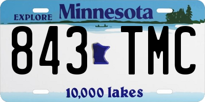 MN license plate 843TMC