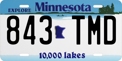MN license plate 843TMD