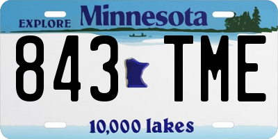 MN license plate 843TME