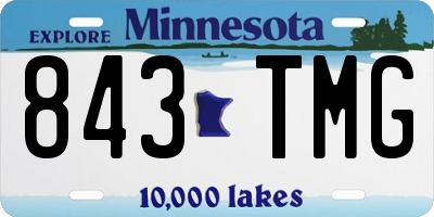 MN license plate 843TMG
