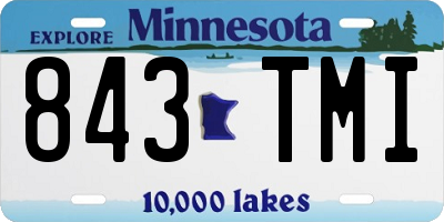 MN license plate 843TMI