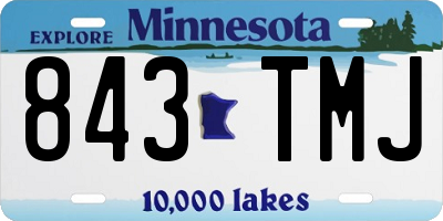 MN license plate 843TMJ