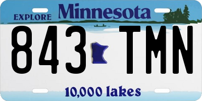 MN license plate 843TMN
