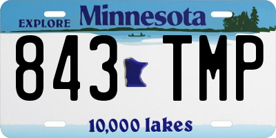MN license plate 843TMP