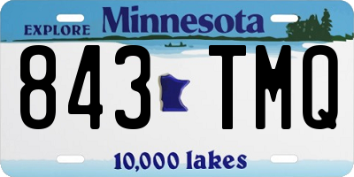 MN license plate 843TMQ