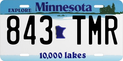 MN license plate 843TMR