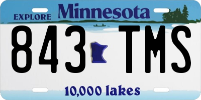 MN license plate 843TMS