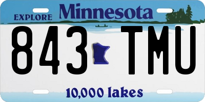MN license plate 843TMU