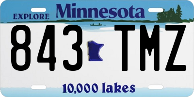 MN license plate 843TMZ