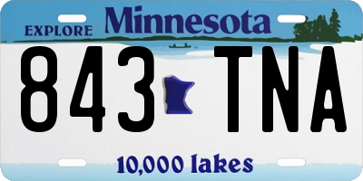 MN license plate 843TNA