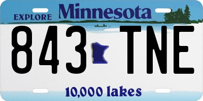 MN license plate 843TNE