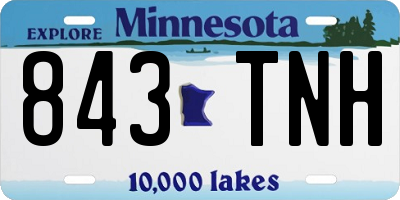 MN license plate 843TNH